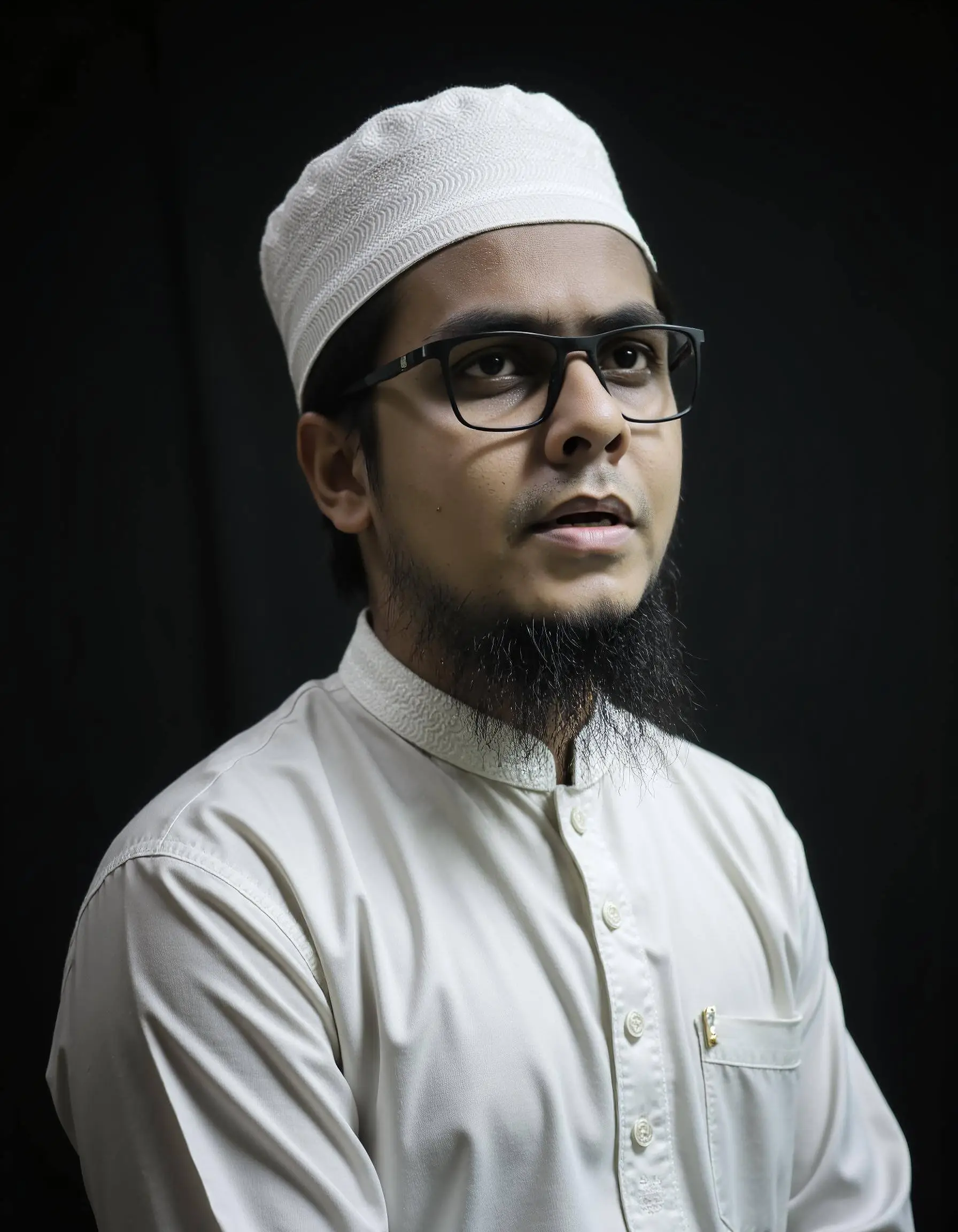 Abid Adnan side portrait